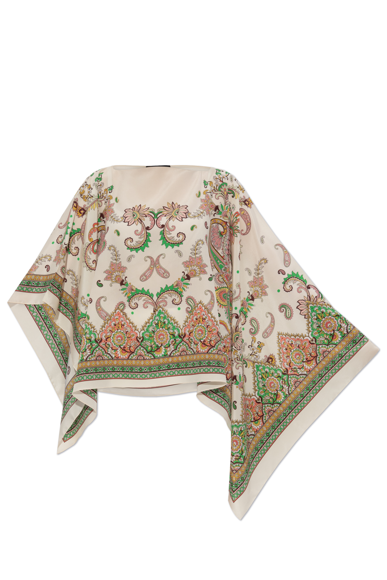 ETRO 花柄 シルクポンチョ風192-158004-4495 Multicolour Silk poncho Etro - Vitkac Italy
